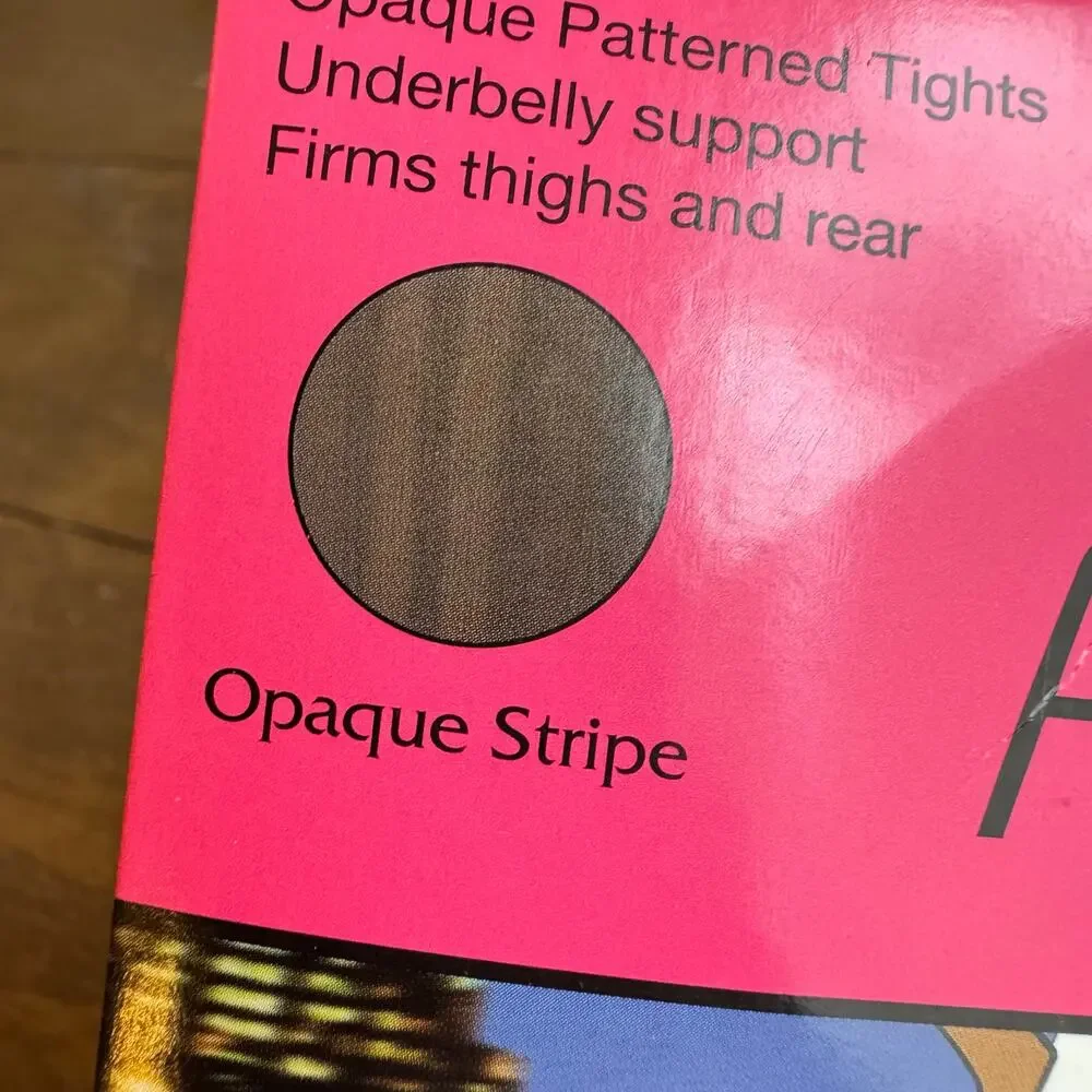 SPANX Marvelous Mama Maternity Tights Size 4 Black Opaque Stripes Shaping NEW